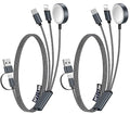 2Pack Travel Essentials for Apple Watch Charger,3-in-2 Multi Charging Cable | Cruise Vacation Camping Essentials for iPhone Charger,Type C/Lightning for iWatch,iPhone 17-12,Xbox Series X&S-6FT Black by Accessoriesforphoneandelectricproducts