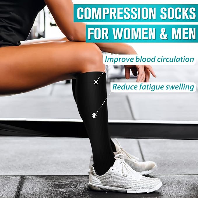 Copper Compression Socks for Women & Men (6 pairs) - Best Support for Nurses, Running, Hiking, Recovery - Image 3