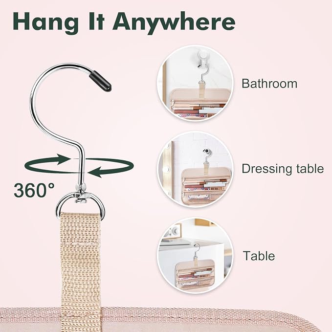 Toiletry Bag for Women, Large Cosmetic Travel Bag, Hanging Toiletry Bag for Bathroom, Thickened PVC Waterproof Travel Makeup Bag, Toiletries Bag for Travel Business Trips and Camping - Image 4