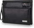 Fireproof Document Bag, Fireproof Money Bag with Lock and Zipper for Cash, FireproofBag Notary Supplies, Fire Safe CashBag Bank Bag (BLACK, Large) by BICOHIOH