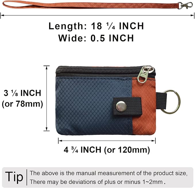 CHENSPRX Minimalist RFID Blocking Small Wallet with ID Window,WaterResistant Zip Id Case Wallet with Lanyard Keychain for Cards,Cash,Travel,Women,Men - Image 5