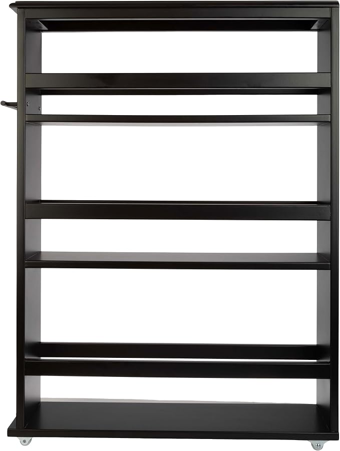 Lavish Home 3 Tier Slim Utility Rolling Storage Cart, Black, 25”W x 5.7”D | Narrow Rolling Cart Storage Organizer with Handle and Wheels for Bathroom, Laundry Room, and Kitchen, Pull-Out Home Organizer - Image 7