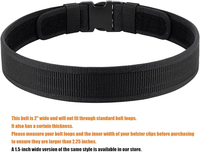 Security EMS EMT Firefighters Work Belt 2" Wide Camping Hiking Utility Tool Belt Airsoft Paintball Gear Holster Belt - Image 2