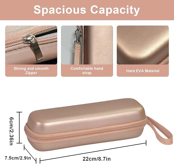 Toothbrush Travel Case for Oral B/Oral-B Pro 1000 1500 5000 7000 7500 6000 9600/ Phlips Sonicare 4100 5100 1100 6100 5300 Electric Toothbrush, Portable Hard Protective Storage Bag (Gold) - Image 2