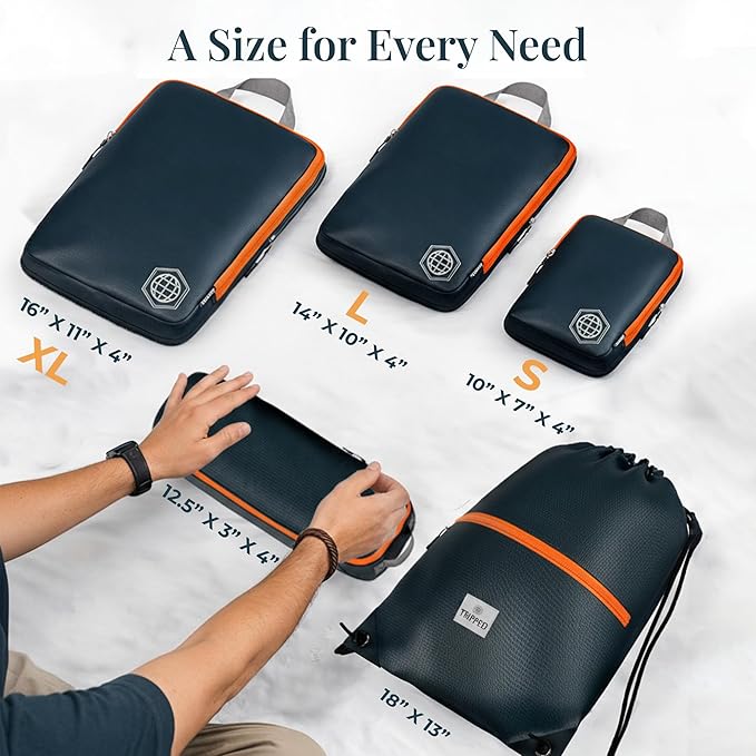 TRIPPED Travel Gear Extra Large Compression Packing Cubes 6-Piece Set - Image 3
