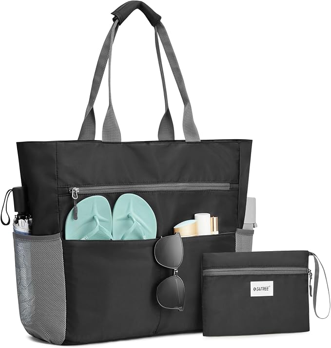 G4Free Beach Bag, Waterproof Sandproof Beach Tote Bag, Large Capacity Foldable for Women by G4Free