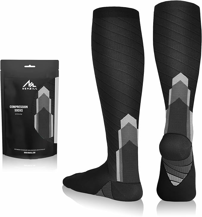 NEWZILL Medical Compression Socks for Women & Men, 20-30 mmHg Knee-High Support for Circulation, All-Day Comfort for Work Travel Running Cycling and Fitness by NEWZILL