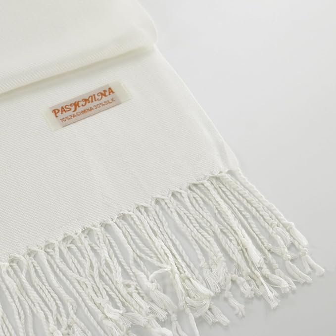 Soft Silky Pashmina Shawl Wraps Solid Colors Scarf for Wedding Evening Dresses - Image 3
