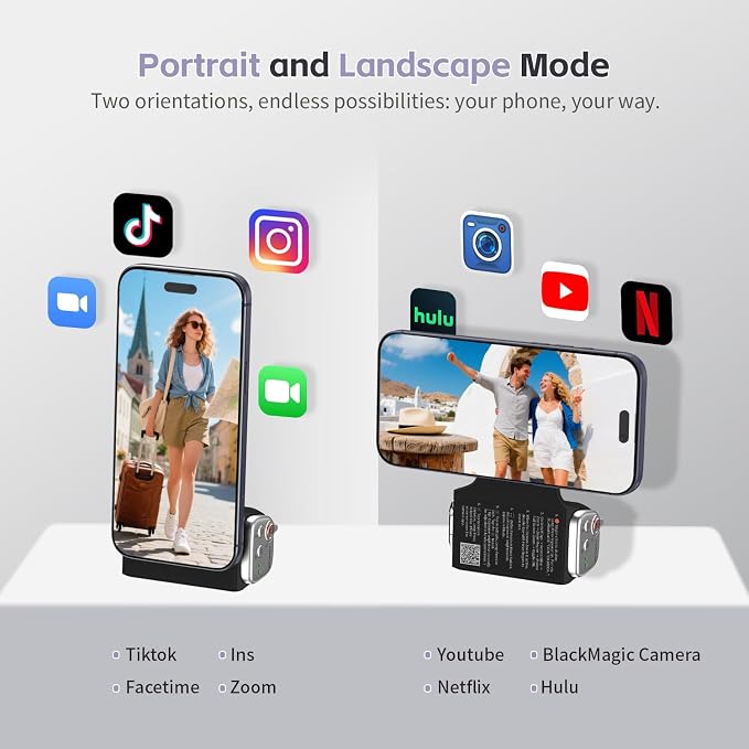 COMITOK MOCA iPhone 17 Pro Camera Grip No Need App for iOS26, Compatible iOS17 and iOS18, Fun Shot Magnetic Grip for Phone Native Camera with Anti-Drop Detachable Remote and Convenient Keychain Hook - Image 9