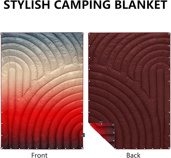 Camping Blanket,Puffy Lightweight Outdoor Blanket for Traveling, Stadium, Hiking, Picnics - Image 2