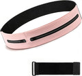 Running Belt for Men&Women– Water Resistant Waist Pack for Phone – No-Bounce Elastic Strap with Extender Up to Plus Size, Fitness Belt for Jogging Gym Cycling(Pink, 2Pockets) by MORKSUKYSAFETY