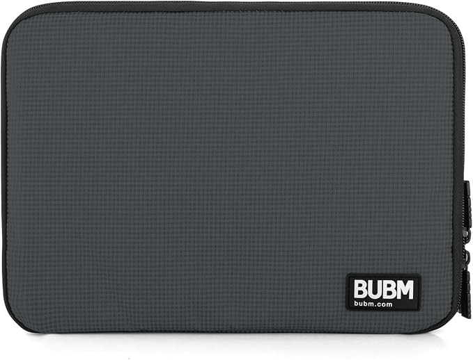 BUBM Double Layer Electronics Organizer, Travel Gadget Bag for Cables, Memory Cards, Flash Hard Drive and More, Fit for iPad or Tablet(up To 9.7")--Large, Gray | Travel Gadget Bag For Cables, Memory Cards, Flash Hard Drive and More, Fit For iPad or Tab... - Image 8