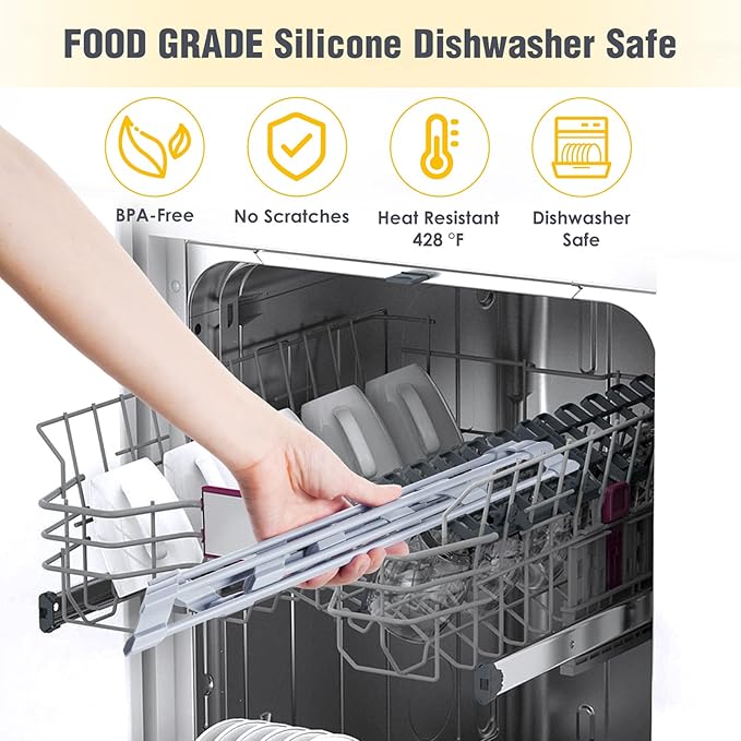 Tomorotec Triangle Roll Up Dish Drying Rack with Silicone Coating, Gray | 304 Stainless Steel with BPA-Free Silicone, Triangle Design Maximizes Sink Corner Space, Fits Compact Kitchens And RVs - Image 6
