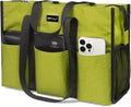 TOPDesign Utility Water Resistant Tote Bag with 13 Pockets, Top Zipper Closure & Thick Bottom Support, for Working Women by TOPDesign