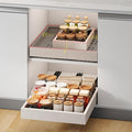 Fokyfok Pull out Cabinet Organizer,11"-16"W,17"-24"D,Expandable,Adhesive | No Drill,3 Rails,Adjustable Slide out Drawers for Kitchen,Pantry,Roll out Shelves,for Cabinets Without Lip,Bathroom,White,1PC by Fokyfok