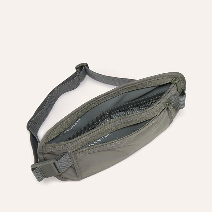 Pander RFID Blocking Travel Money Belt – Hidden Waist Pouch for Passport, Cash, Cards, Slim Belt Bag for Men and Women, - Image 7
