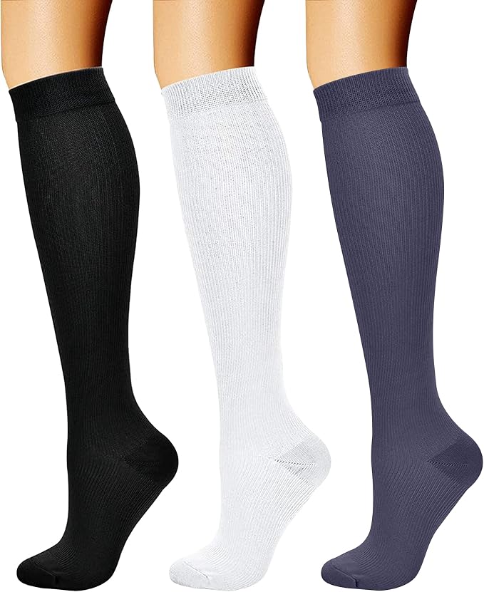 CHARMKING Compression Socks for Women & Men Circulation (3 Pairs) 15-20 mmHg is Best Support for Athletic Running Cycling by CHARMKING