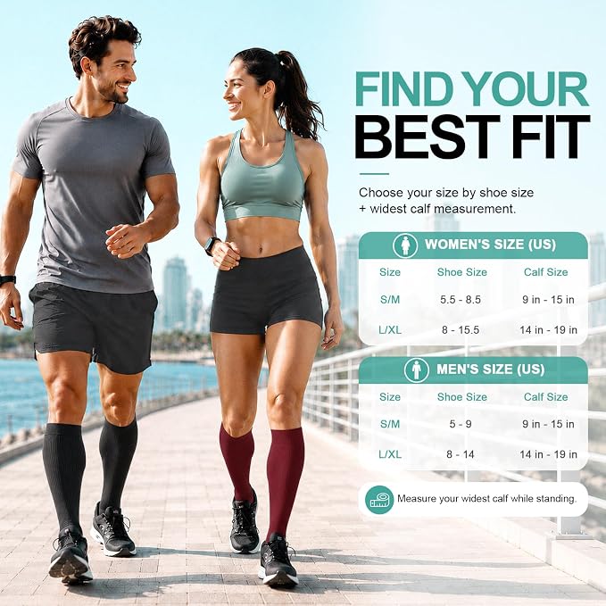 3 Pack Medical Compression Sock-Compression Sock For Women and Men Circulation -Best for Running,Nursing,Athletic Sports - Image 6