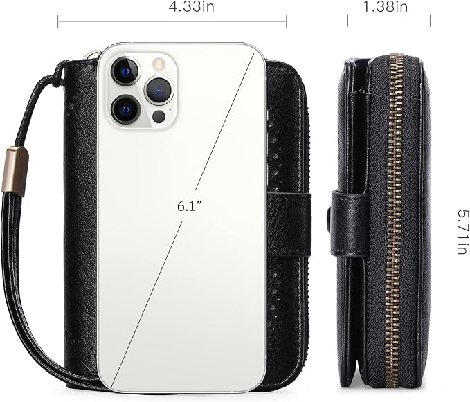 GAEKEAO Leather Credit Card Holder Wallet for Women RFID Blocking Large Capacity Bifold Zipper Card Case Organizer with Wristlet 32 Slots - Image 3