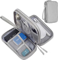 CAAORDKSO Electronic Organizer Travel Cable Accessories Case, Organizer Bag, Accessories Pouch for USB, Cord, Charger, Phone, Power Bank, Earphone (Light Grey, Medium) by Unknown