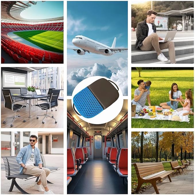 Gel Seat Cushion,Foldable Seat Cushion Comfortable Travel Seat Cushions | Soft Breathable for Chair, Car, Plane Outdoor Activities, Stadium, Picnic, Hiking, Mountaineering Relief Sciatica Pain - Image 5