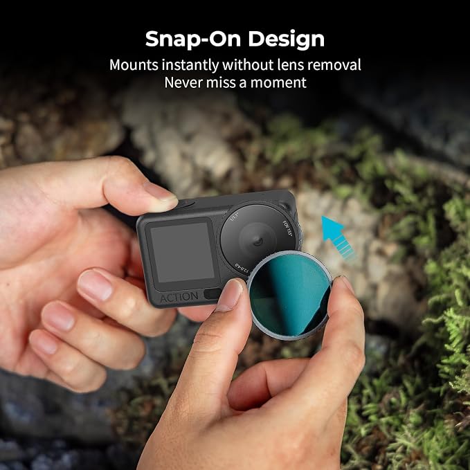 SmallRig 1/4 Black Mist Filter for DJI Osmo Action 6, Snap On Black Diffusion 1/4 Filter with Silicone Cover & Cleaning Cloth, HD Optical Glass, Multi-Coated - 6086 - Image 4