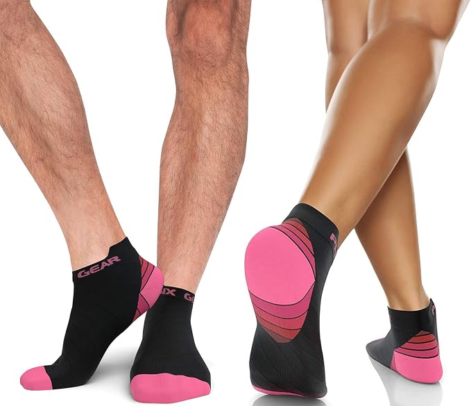 Physix Gear Short Compression Socks for Men & Women - Best Low Compression Socks Women & Men Ankle Socks with Arch Support - Image 7