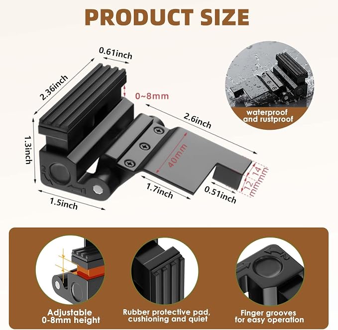 Portable Door Lock,Security Door Reinforcement Lock,No Drilling(Black-3PCS) | Portable Door Lock for Travel,Interior Doors for Apartments,Hotels,bedrooms - Image 5