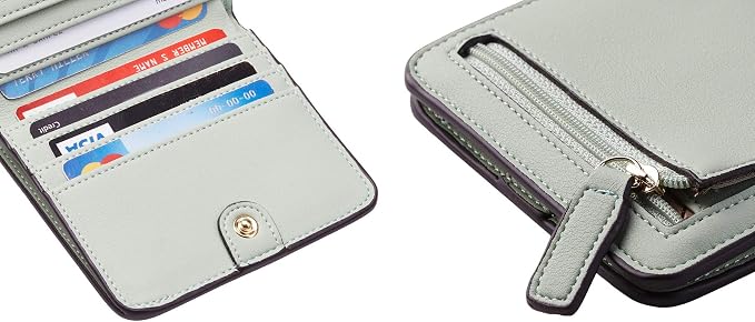 Toughergun Women’s Small Slim Leather Wallet with RFID Protection, Compact Bifold Mini Purse with Clear ID Window - Image 7
