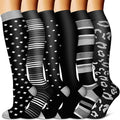 Copper Compression Socks for Women & Men (6 pairs) - Best Support for Nurses, Running, Hiking, Recovery by BLUEENJOY