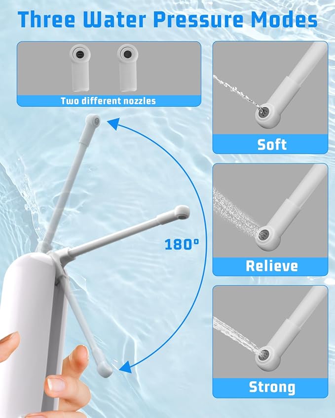 Portable Bidet for Travel with 400ml Bottle, 3 Pressure Modes | Rechargeable Electric Travel Bidet, Waterproof Handheld Bidet Sprayer for Women Men Baby Cleaning - Image 2