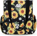HUA ANGEL Floral Tote Bag - Casual Shoulder Bag Daily Tote Bag with Zipper Gym Travel Shopping Work Handbag for Women by Huaangel