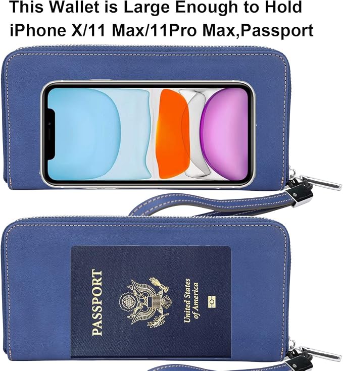 Small Compact Women Wallet RFID Blocking Genuine Leather Bifold Purse with ID Windows - Image 5