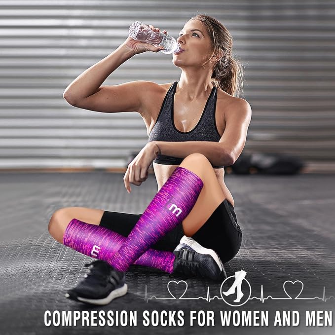 6 Pack Copper Compression Socks for Women and Men Circulation-Best Support for Medical,Running,Nursing,Athletic - Image 3