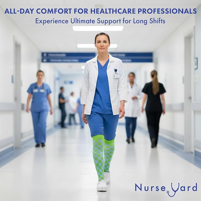 Compression Socks for Nurses - Women & Men - 20-30mmHg Graduated Compression, For Medical Staff, Athletes - 1 Pair - Image 6