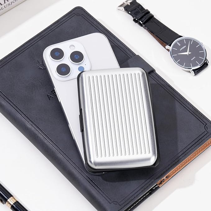 Women Credit Cards Holder,RFID Blocking Protection Aluminum Metal Wallet for Men Women Business Card Holder - Image 7