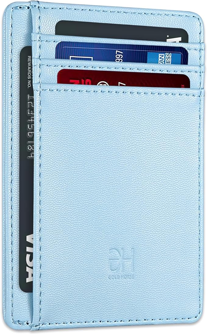 GH GOLD HORSE Slim RFID Blocking Card Holder Minimalist Leather Front Pocket Wallet for Women | Slim by GH+GOLD+HORSE