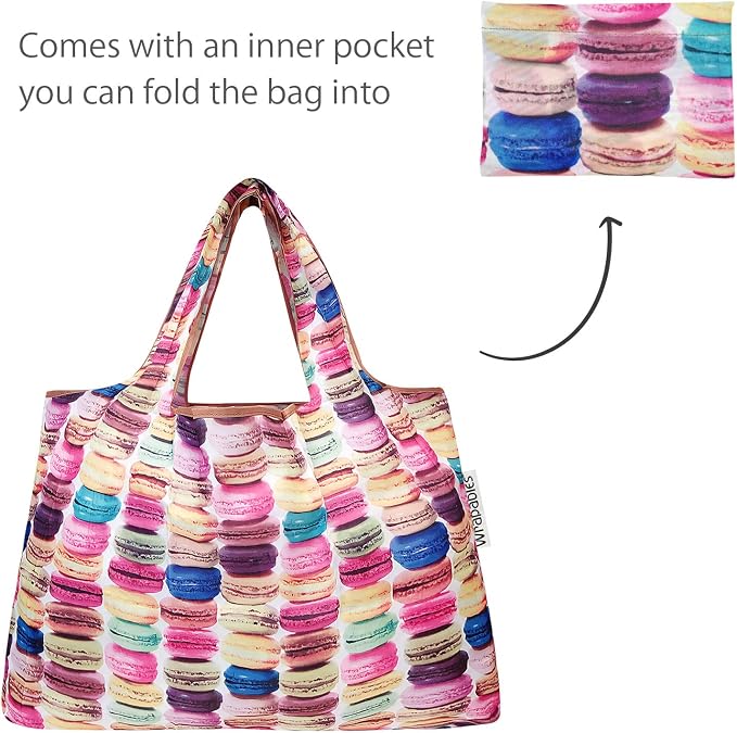 allydrew Large Foldable Tote Nylon Reusable Grocery Bags - Image 6