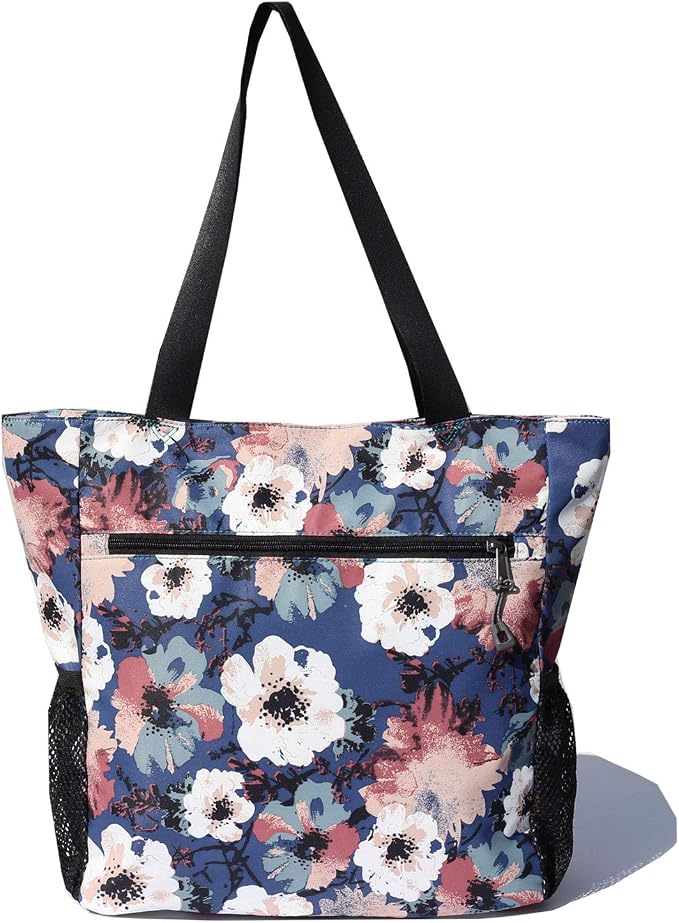 ESVAN Original Floral Water Resistant Large Tote Bag Shoulder Bag for Gym Beach Travel Daily Bags Upgraded - Image 3