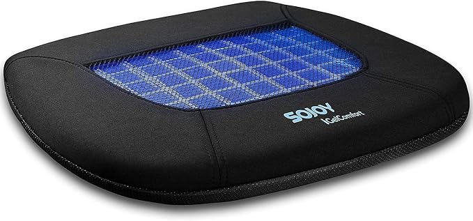 iGelComfort Gel Car Seat Cushion for Long Time Sitting Portable Bleacher Stadium Seat Cushion with Strap Memory Foam Cushion for Office,Car,Stadium - Image 3