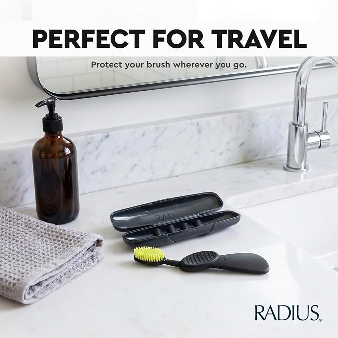 RADIUS Toothbrush Travel Case for Big Brush/Original/Scuba Brushes, BPA-Free Recycled Plastic, Portable for Bathroom, School, Home, Camping - Translucent (ONLY fits the Big Brush/Original/Flex/SCUBA) - Image 6