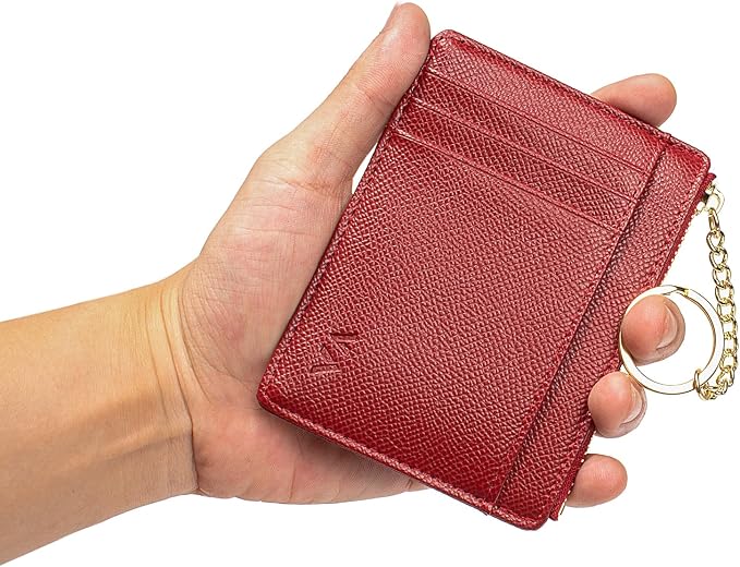 Valentoria Slim RFID Blocking Card Holder Small Pocket Wallet Keychian Zipper Coin Purse Mini Cash & Coin & Cards Case for Women Men | Slim - Image 9