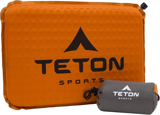 Teton Camping Seat Cushion; Stadium Seat; Office Chair; Car Pad; Inflatable, Orange by Teton