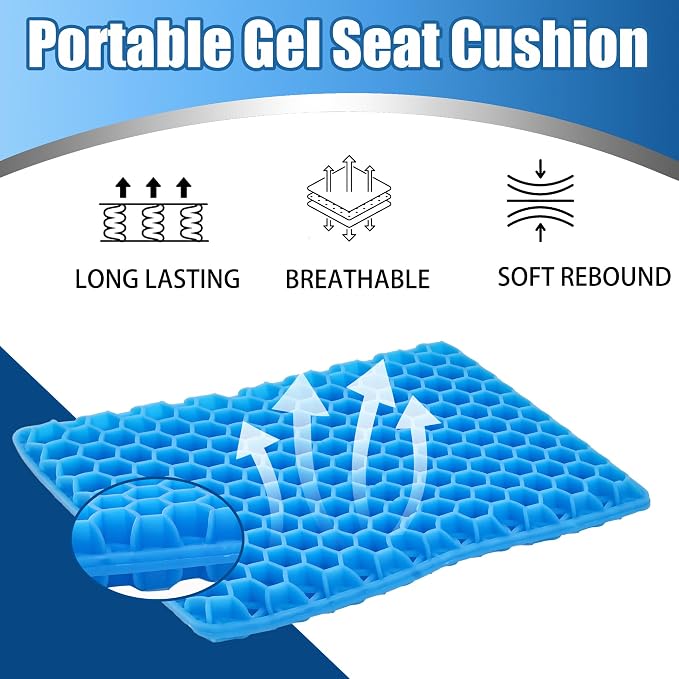 SABADO Portable Small Stadium Seats Cushions,Bleacher Gel Seat Pad,Foldable Travel Seat Cushion for Sport Game Open-air Concert Camping Hiking Hard Surfaces Reduce Discomfort - Image 4