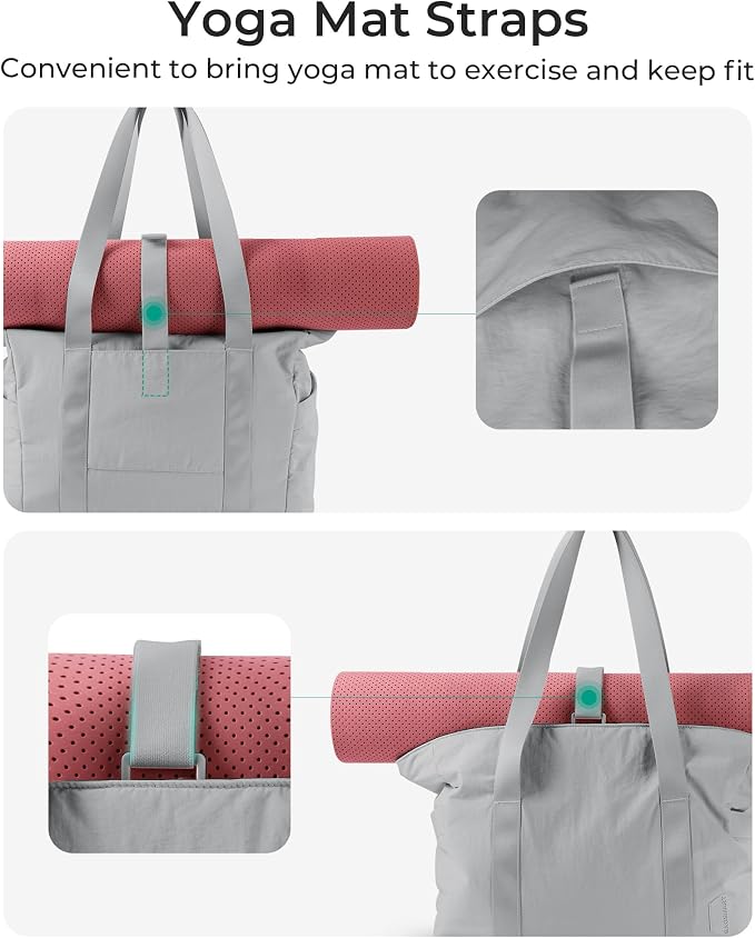 BAGSMART Tote Bag for Women, Tote Bag with Zipper Work Tote with Compartments Nurse Shoulder Hanbag for Travel, Gym - Image 5