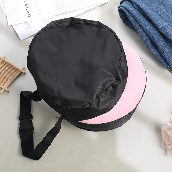 Travel Neck Pillow Bag Small Compact Travel Pillow Bag Adjustable Strap Pillows Carrying Bags for Journey Airplane Train Easily Quick Attaches to Luggage Backpacks - Image 4