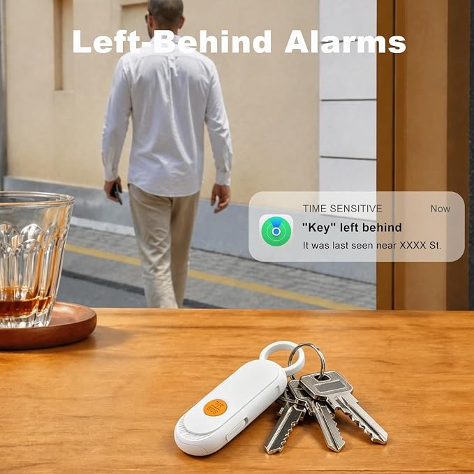 Personal Safety Alarm, Find My Tracker Keychain for Apple & Google, White | Real-Time Tracking • Loud Alarm • SOS Strobe • Apple & Android Compatible • Personal Safety - Image 8