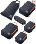 TRIPPED Travel Gear Compression Packing Cubes for Carry-On Travel 6-Pack | Ultralight Ripstop Packing Cubes with Compression Zippers for Organized Carry-On Luggage, Backpack, and Travel Packing by TRIPPEDTravelGear