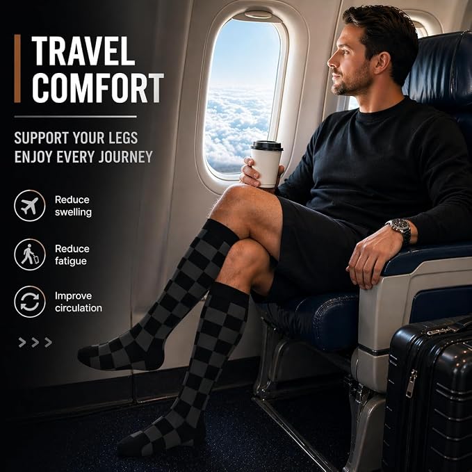 ACTINPUT Copper Compression Socks Men & Women 4 Pairs,Best Support for Nurses,Running,FLying,Athletic - Image 4