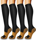 4 Pairs Compression Socks for Women and Men-Circulation Best Support Socks for Running,Athletic,Cycling by Bluemaple